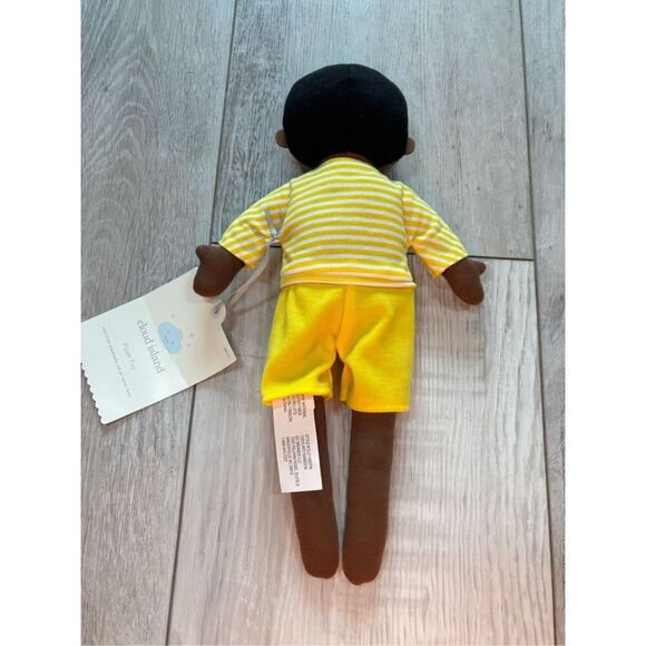 Target Cloud Island Black Plush Doll Lovey Yellow Boy - Picture 4 of 7